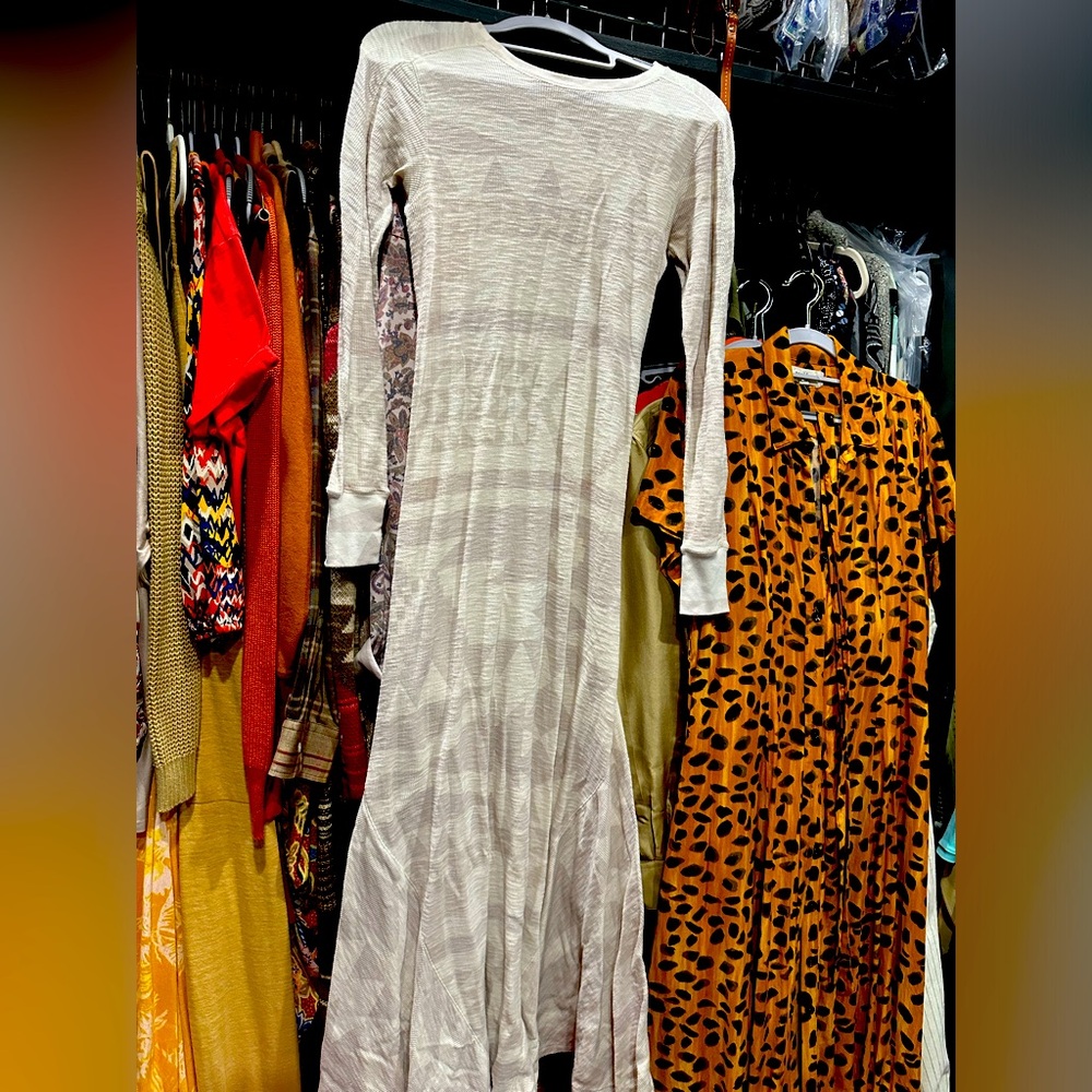 Knit Polo Aztec long sleeve dress